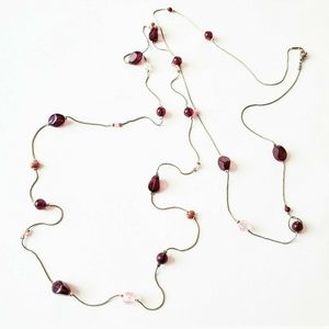 Lia Sophia Warm toned Beaded Layered Necklace